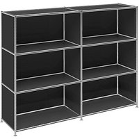 viasit Aktenregal System4 schwarz 152,9 x 40,4 x 118,2 cm von viasit