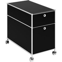 viasit System4 Rollcontainer schwarz 2 Auszüge 42,0 x 78,0 x 62,0 cm von viasit