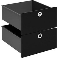 viasit System4 Schubladen schwarz 37,5 x 37,5 x 37,5 cm von viasit