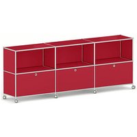 viasit Sideboard System4, 214927 rubinrot 230,1 x 42,6 x 86,7 cm von viasit