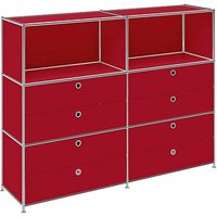 viasit Sideboard System4, 86329 rubinrot 152,9 x 40,4 x 118,2 cm von viasit