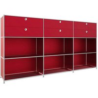 viasit Sideboard System4, 83915 rubinrot 227,9 x 40,4 x 118,2 cm von viasit