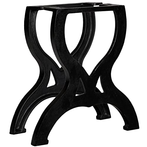vidaXL 2X Couchtischbein X-Rahmen Industrie-Stil Tischbein Möbelbein Tischfuß Möbelfuß Tischbeine Tischgestell Tischkufen Tischfüße Gusseisen von vidaXL