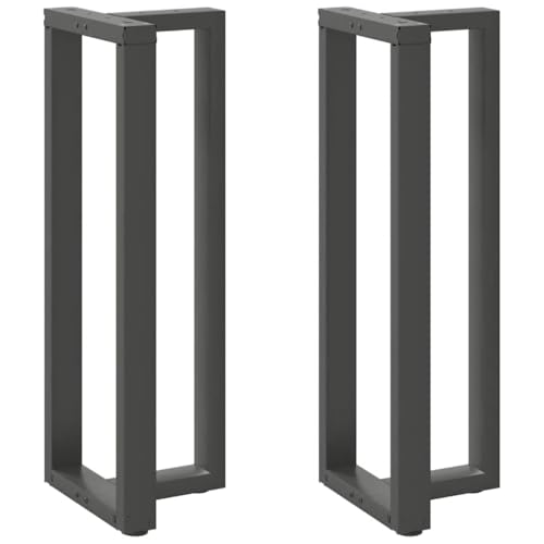 vidaXL Bartischbeine T-Form 2 STK. Anthrazit 40x35x(110-111) cm Stahl, Tischbein, Tischbein Metall, Esstischbein, Möbelbein, Schreibtischbein von vidaXL