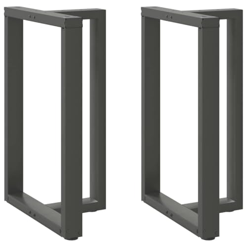 vidaXL Bartischbeine T-Form 2 Stk. Anthrazit 60x35x(90-91) cm Stahl, Tischbein, Tischbein Metall, Esstischbein, Möbelbein, Schreibtischbein von vidaXL