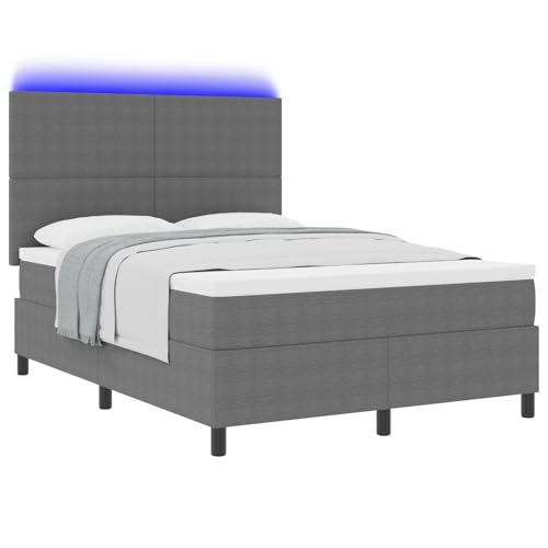 vidaXL Boxspringbett, Matratze und LED-Licht, Anthrazit, Samtstoff, 160 x 200 cm, moderne Möbel für Schlafzimmer für Erwachsene, mit Memory-Schaum, Innendesign vidaXL Boxspringbett, Matratze und LED-Licht, Anthrazit, Samtstoff, 160 x 200 cm, moderne Möbel für Schlafzimmer für Erwachsene, mit Memory-Schaum, Innendesign von vidaXL