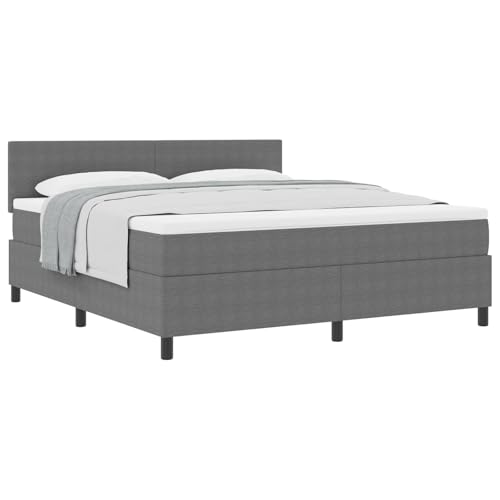 vidaXL Boxspringbett mit Matratze, grau, Größe 180 x 200 cm, Samtstoff, Metallrahmen, moderne Schlaflösung, kompaktes Design, ideal für die Dekoration von Schlafzimmern, Paaren, Hybridmöbeln vidaXL Boxspringbett mit Matratze, grau, Größe 180 x 200 cm, Samtstoff, Metallrahmen, moderne Schlaflösung, kompaktes Design, ideal für die Dekoration von Schlafzimmern, Paaren, Hybridmöbeln von vidaXL