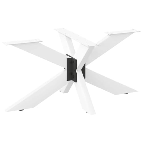 vidaXL Couchtischbein in Spinnenform Weiß 98x58x(42-43) cm Stahl, Tischbein, Tischbein Metall, Esstischbein, Möbelbein, Schreibtischbein von vidaXL