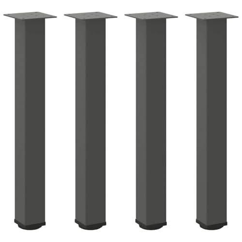 vidaXL Couchtischbeine 4 STK. Anthrazit 72-74 cm Stahl, Tischbein, Tischbein Metall, Esstischbein, Möbelbein, Schreibtischbein, Esstischbein Metall von vidaXL