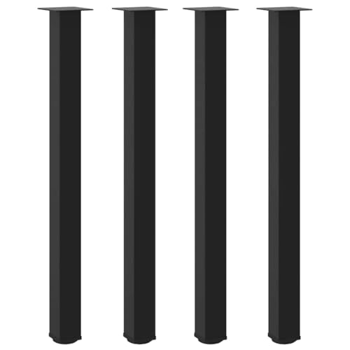 vidaXL Couchtischbeine 4 STK. Schwarz 110-112 cm Stahl, Tischbein, Tischbein Metall, Esstischbein, Möbelbein, Schreibtischbein, Esstischbein Metall von vidaXL