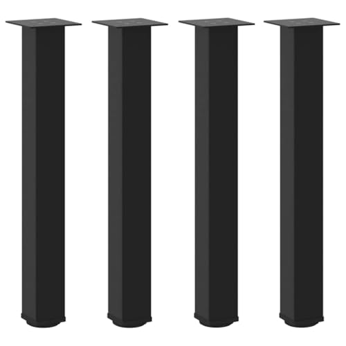 vidaXL Couchtischbeine 4 STK. Schwarz 72-74 cm Stahl, Tischbein, Tischbein Metall, Esstischbein, Möbelbein, Schreibtischbein, Esstischbein Metall von vidaXL