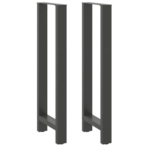 vidaXL Couchtischbeine Anthrazit 2 STK. 40x(110-111) cm Stahl, Tischbein, Tischbein Metall, Esstischbein, Möbelbein, Schreibtischbein von vidaXL