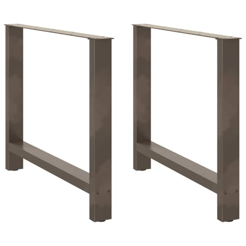 vidaXL Couchtischbeine Naturstahl 2 STK. 100x(72-73) cm Stahl, Tischbein, Tischbein Metall, Esstischbein, Möbelbein, Schreibtischbein von vidaXL