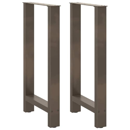 vidaXL Couchtischbeine Naturstahl 2 STK. 40x(90-91) cm Stahl, Tischbein, Tischbein Metall, Esstischbein, Möbelbein, Schreibtischbein von vidaXL