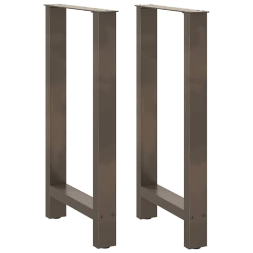 vidaXL Couchtischbeine Naturstahl 2 STK. 50x(90-91) cm Stahl, Tischbein, Tischbein Metall, Esstischbein, Möbelbein, Schreibtischbein von vidaXL