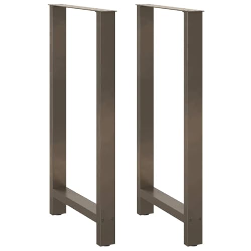 vidaXL Couchtischbeine Naturstahl 2 STK. 60x(110-111) cm Stahl, Tischbein, Tischbein Metall, Esstischbein, Möbelbein, Schreibtischbein von vidaXL
