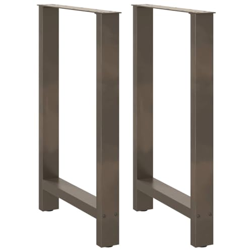 vidaXL Couchtischbeine Naturstahl 2 STK. 60x(90-91) cm Stahl, Tischbein, Tischbein Metall, Esstischbein, Möbelbein, Schreibtischbein von vidaXL