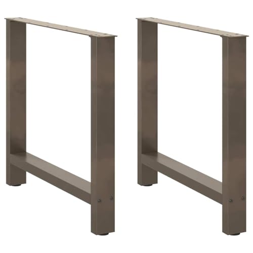vidaXL Couchtischbeine Naturstahl 2 STK. 80x(72-73) cm Stahl, Tischbein, Tischbein Metall, Esstischbein, Möbelbein, Schreibtischbein von vidaXL