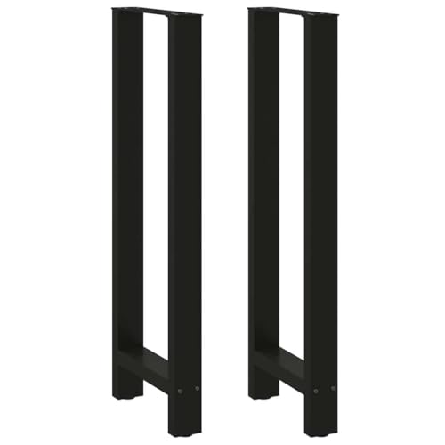 vidaXL Couchtischbeine Schwarz 2 STK. 50x(110-111) cm Stahl, Tischbein, Tischbein Metall, Esstischbein, Möbelbein, Schreibtischbein von vidaXL
