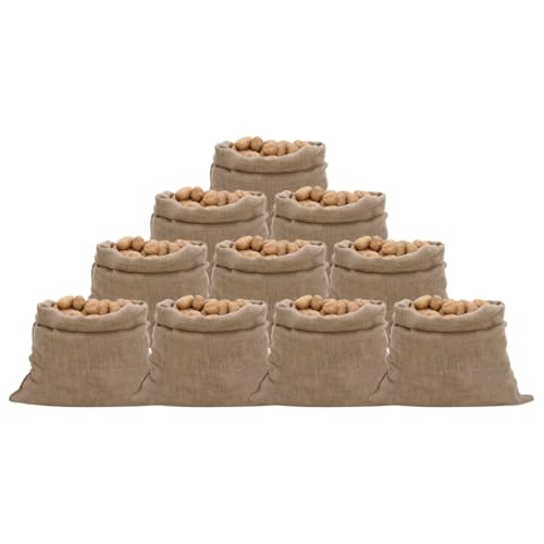 vidaXL Jutesack 10 STK., Sack für Haus Garten, Jutebeutel für Transport von Spitzen und kantigen Materialien, Kartoffelsack Jutesäckchen, 100% Jute vidaXL Jutesack 10 STK., Sack für Haus Garten, Jutebeutel für Transport von Spitzen und kantigen Materialien, Kartoffelsack Jutesäckchen, 100% Jute von vidaXL
