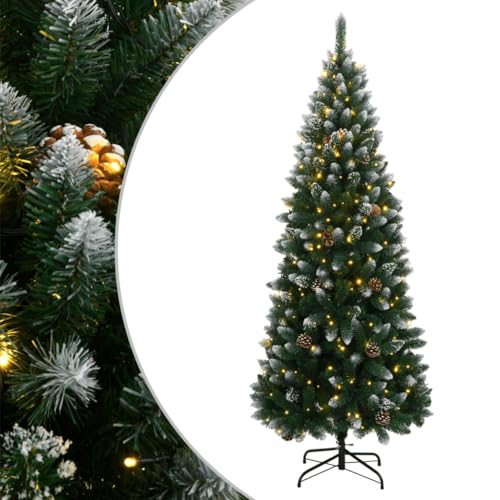 vidaXL Künstlicher Weihnachtsbaum, Tannenbaum mit LED-Beleuchtung 150 LEDs 120cm, Christbaum mit Metallständer, Weihnachtsdeko Kunstbaum Dekobaum vidaXL Künstlicher Weihnachtsbaum, Tannenbaum mit LED-Beleuchtung 150 LEDs 120cm, Christbaum mit Metallständer, Weihnachtsdeko Kunstbaum Dekobaum von vidaXL