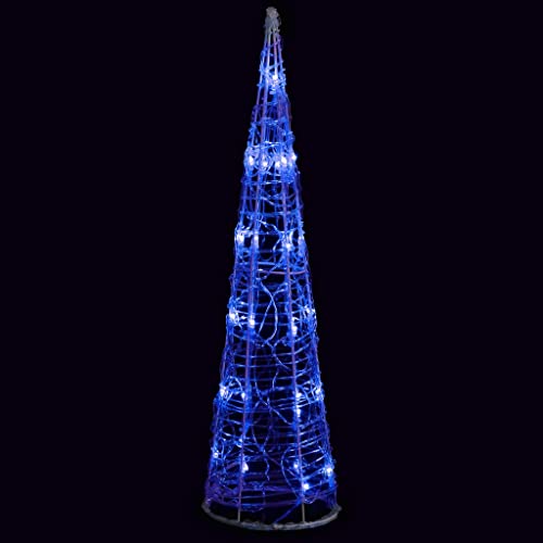 vidaXL LED Leuchtkegel Acryl Deko Pyramide Weihnachtsbeleuchtung Weihnachtsdeko Weihnachten Dekorationsleuchte Lichterpyramide Blau 60cm vidaXL LED Leuchtkegel Acryl Deko Pyramide Weihnachtsbeleuchtung Weihnachtsdeko Weihnachten Dekorationsleuchte Lichterpyramide Blau 60cm von vidaXL