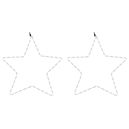 vidaXL LED Silhouetten 2 STK., Stern Lichtschlauch Beleuchtet mit 48 LEDs, Weihnachtsdeko Weihnachtsbeleuchtung für Innen Außen, Warmweiß 56cm vidaXL LED Silhouetten 2 STK., Stern Lichtschlauch Beleuchtet mit 48 LEDs, Weihnachtsdeko Weihnachtsbeleuchtung für Innen Außen, Warmweiß 56cm von vidaXL