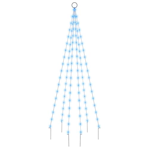 vidaXL LED Weihnachtsbaum für Fahnenmast Tannenbaum Lichterbaum Weihnachtsdeko Beleuchtung Außen Beleuchtet Lichterkette Blau 108 LEDs 180cm vidaXL LED Weihnachtsbaum für Fahnenmast Tannenbaum Lichterbaum Weihnachtsdeko Beleuchtung Außen Beleuchtet Lichterkette Blau 108 LEDs 180cm von vidaXL