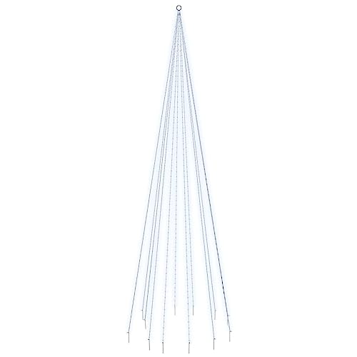 vidaXL LED Weihnachtsbaum für Fahnenmast Tannenbaum Lichterbaum Weihnachtsdeko Beleuchtung Außen Beleuchtet Lichterkette Kaltweiß 732 LEDs 500cm vidaXL LED Weihnachtsbaum für Fahnenmast Tannenbaum Lichterbaum Weihnachtsdeko Beleuchtung Außen Beleuchtet Lichterkette Kaltweiß 732 LEDs 500cm von vidaXL