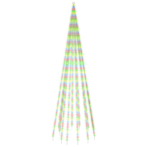 vidaXL LED Weihnachtsbaum für Fahnenmast Tannenbaum Lichterbaum Weihnachtsdeko Beleuchtung Außen Beleuchtet Lichterkette Mehrfarbig 732 LEDs 500cm vidaXL LED Weihnachtsbaum für Fahnenmast Tannenbaum Lichterbaum Weihnachtsdeko Beleuchtung Außen Beleuchtet Lichterkette Mehrfarbig 732 LEDs 500cm von vidaXL