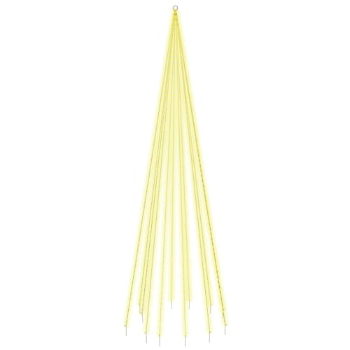 vidaXL LED Weihnachtsbaum für Fahnenmast Tannenbaum Lichterbaum Weihnachtsdeko Beleuchtung Außen Beleuchtet Lichterkette Warmweiß 732 LEDs 500cm von vidaXL
