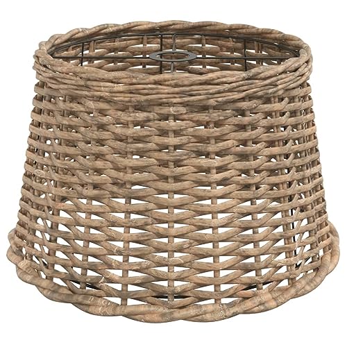 vidaXL Lampenschirm, Deckenlampenschirm für Wohnzimmer Schlafzimmer Esszimmer, Hängelampenschirm mit 1 lackierter Eisenfassung, Deckenlampe Schirm Tischlampe Schirm, Braun Korbweide vidaXL Lampenschirm, Deckenlampenschirm für Wohnzimmer Schlafzimmer Esszimmer, Hängelampenschirm mit 1 lackierter Eisenfassung, Deckenlampe Schirm Tischlampe Schirm, Braun Korbweide von vidaXL
