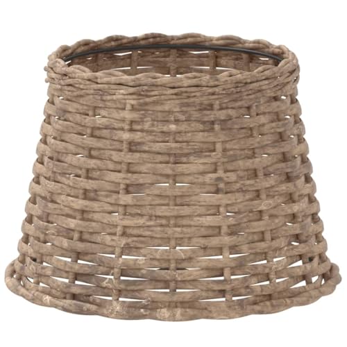 vidaXL Lampenschirm, Deckenlampenschirm für Wohnzimmer Schlafzimmer Esszimmer, Hängelampenschirm mit 1 lackierter Eisenfassung, Deckenlampe Schirm Tischlampe Schirm, Braun Korbweide vidaXL Lampenschirm, Deckenlampenschirm für Wohnzimmer Schlafzimmer Esszimmer, Hängelampenschirm mit 1 lackierter Eisenfassung, Deckenlampe Schirm Tischlampe Schirm, Braun Korbweide von vidaXL