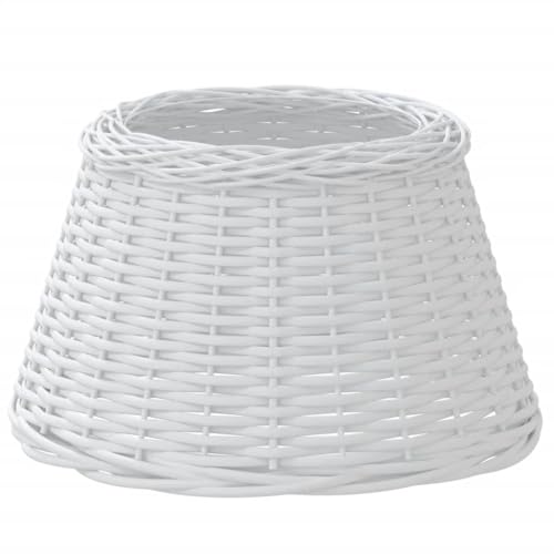 vidaXL Lampenschirm, Deckenlampenschirm für Wohnzimmer Schlafzimmer Esszimmer, Hängelampenschirm mit 1 lackierter Eisenfassung, Deckenlampe Schirm Tischlampe Schirm, Weiß Korbweide vidaXL Lampenschirm, Deckenlampenschirm für Wohnzimmer Schlafzimmer Esszimmer, Hängelampenschirm mit 1 lackierter Eisenfassung, Deckenlampe Schirm Tischlampe Schirm, Weiß Korbweide von vidaXL