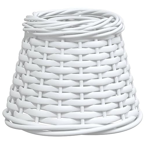 vidaXL Lampenschirm, Deckenlampenschirm für Wohnzimmer Schlafzimmer Esszimmer, Hängelampenschirm mit 1 lackierter Eisenfassung, Deckenlampe Schirm Tischlampe Schirm, Weiß Korbweide vidaXL Lampenschirm, Deckenlampenschirm für Wohnzimmer Schlafzimmer Esszimmer, Hängelampenschirm mit 1 lackierter Eisenfassung, Deckenlampe Schirm Tischlampe Schirm, Weiß Korbweide von vidaXL