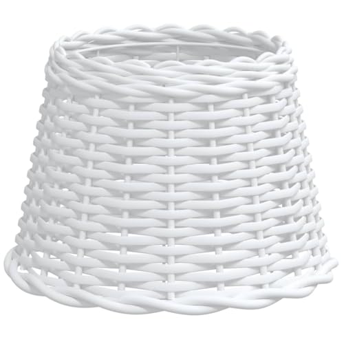 vidaXL Lampenschirm, Deckenlampenschirm für Wohnzimmer Schlafzimmer Esszimmer, Hängelampenschirm mit 1 lackierter Eisenfassung, Deckenlampe Schirm Tischlampe Schirm, Weiß Korbweide vidaXL Lampenschirm, Deckenlampenschirm für Wohnzimmer Schlafzimmer Esszimmer, Hängelampenschirm mit 1 lackierter Eisenfassung, Deckenlampe Schirm Tischlampe Schirm, Weiß Korbweide von vidaXL