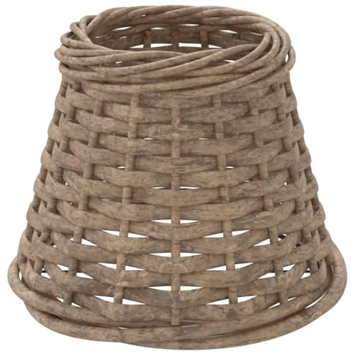 vidaXL Lampenschirm, Deckenlampenschirm für Wohnzimmer Schlafzimmer Esszimmer, Hängelampenschirm mit 1 lackierter Eisenfassung, Deckenlampe Schirm Tischlampe Schirm, Braun Korbweide vidaXL Lampenschirm, Deckenlampenschirm für Wohnzimmer Schlafzimmer Esszimmer, Hängelampenschirm mit 1 lackierter Eisenfassung, Deckenlampe Schirm Tischlampe Schirm, Braun Korbweide von vidaXL