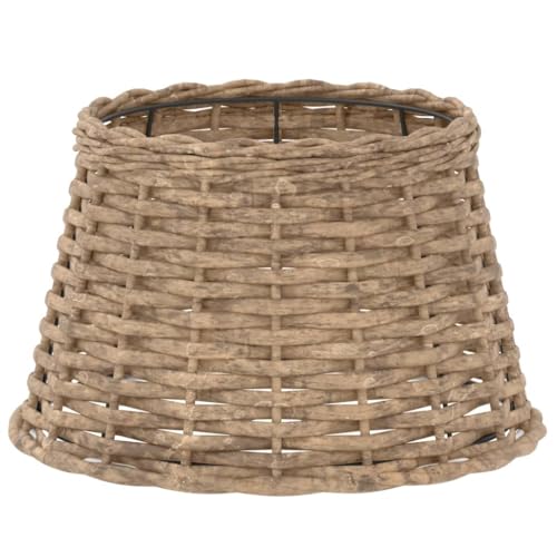 vidaXL Lampenschirm, Deckenlampenschirm für Wohnzimmer Schlafzimmer Esszimmer, Hängelampenschirm mit 1 lackierter Eisenfassung, Deckenlampe Schirm Tischlampe Schirm, Braun Korbweide vidaXL Lampenschirm, Deckenlampenschirm für Wohnzimmer Schlafzimmer Esszimmer, Hängelampenschirm mit 1 lackierter Eisenfassung, Deckenlampe Schirm Tischlampe Schirm, Braun Korbweide von vidaXL