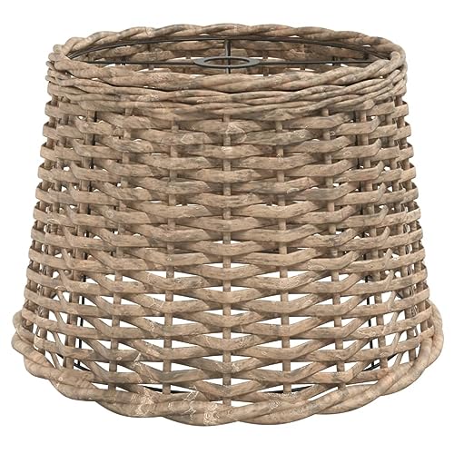 vidaXL Lampenschirm, Deckenlampenschirm für Wohnzimmer Schlafzimmer Esszimmer, Hängelampenschirm mit 1 lackierter Eisenfassung, Deckenlampe Schirm Tischlampe Schirm, Braun Korbweide vidaXL Lampenschirm, Deckenlampenschirm für Wohnzimmer Schlafzimmer Esszimmer, Hängelampenschirm mit 1 lackierter Eisenfassung, Deckenlampe Schirm Tischlampe Schirm, Braun Korbweide von vidaXL