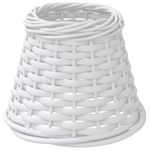 vidaXL Lampenschirm, Deckenlampenschirm für Wohnzimmer Schlafzimmer Esszimmer, Hängelampenschirm mit 1 lackierter Eisenfassung, Deckenlampe Schirm Tischlampe Schirm, Weiß Korbweide vidaXL Lampenschirm, Deckenlampenschirm für Wohnzimmer Schlafzimmer Esszimmer, Hängelampenschirm mit 1 lackierter Eisenfassung, Deckenlampe Schirm Tischlampe Schirm, Weiß Korbweide von vidaXL