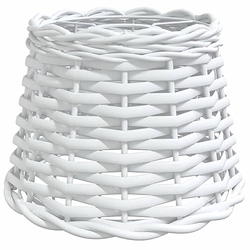 vidaXL Lampenschirm, Deckenlampenschirm für Wohnzimmer Schlafzimmer Esszimmer, Hängelampenschirm mit 1 lackierter Eisenfassung, Deckenlampe Schirm Tischlampe Schirm, Weiß Korbweide vidaXL Lampenschirm, Deckenlampenschirm für Wohnzimmer Schlafzimmer Esszimmer, Hängelampenschirm mit 1 lackierter Eisenfassung, Deckenlampe Schirm Tischlampe Schirm, Weiß Korbweide von vidaXL