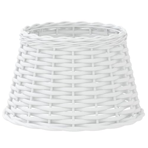 vidaXL Lampenschirm, Deckenlampenschirm für Wohnzimmer Schlafzimmer Esszimmer, Hängelampenschirm mit 1 lackierter Eisenfassung, Deckenlampe Schirm Tischlampe Schirm, Weiß Korbweide vidaXL Lampenschirm, Deckenlampenschirm für Wohnzimmer Schlafzimmer Esszimmer, Hängelampenschirm mit 1 lackierter Eisenfassung, Deckenlampe Schirm Tischlampe Schirm, Weiß Korbweide von vidaXL