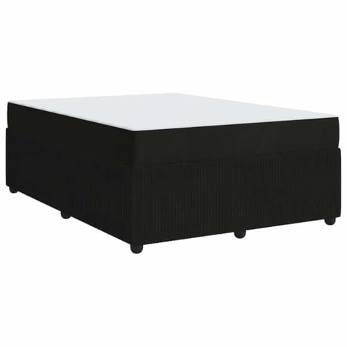 vidaXL Modernes Bettgestell aus Pannesamt für das Schlafzimmer, Schaumstoffmatratze, elegantes und rechteckiges Design, eine luxuriöse und minimalistische Schlafatmosphäre mit einem weichen Touch. von vidaXL