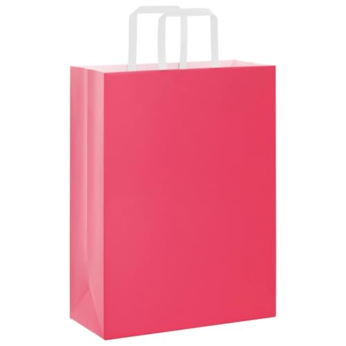 vidaXL Papiertragetaschen 250 STK., Papiertüten mit Henkeln, Kraftpapiertüten, Geschenktüten für Einkaufen Hochzeiten Verpackungen Partys Geburtstag Weihnachten, Rosa 26x12x35cm vidaXL Papiertragetaschen 250 STK., Papiertüten mit Henkeln, Kraftpapiertüten, Geschenktüten für Einkaufen Hochzeiten Verpackungen Partys Geburtstag Weihnachten, Rosa 26x12x35cm von vidaXL