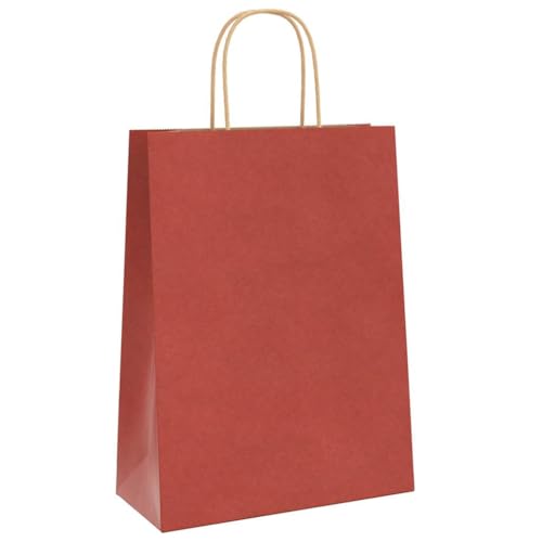 vidaXL Papiertragetaschen 250 STK., Papiertüten mit Henkeln, Kraftpapiertüten, Geschenktüten für Einkaufen Hochzeiten Verpackungen Partys Geburtstag Weihnachten, Rot 26x12x35cm vidaXL Papiertragetaschen 250 STK., Papiertüten mit Henkeln, Kraftpapiertüten, Geschenktüten für Einkaufen Hochzeiten Verpackungen Partys Geburtstag Weihnachten, Rot 26x12x35cm von vidaXL