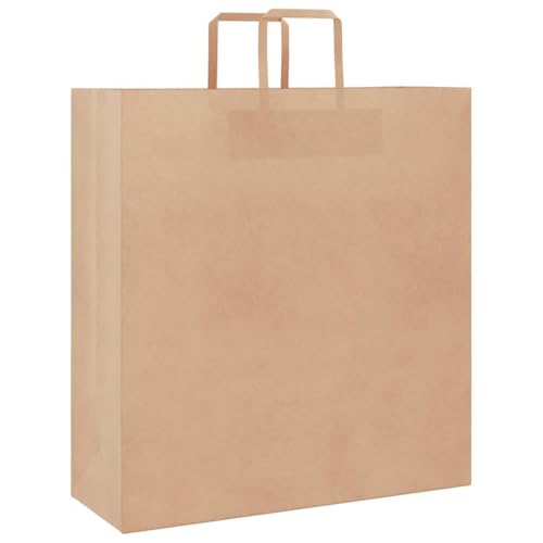 vidaXL Papiertragetaschen 50 Stk., Papiertüten mit Henkeln, Kraftpapiertüten, Geschenktüten für Einkaufen Hochzeiten Verpackungen Partys Geburtstag Weihnachten, Braun 45x17x48cm vidaXL Papiertragetaschen 50 Stk., Papiertüten mit Henkeln, Kraftpapiertüten, Geschenktüten für Einkaufen Hochzeiten Verpackungen Partys Geburtstag Weihnachten, Braun 45x17x48cm von vidaXL