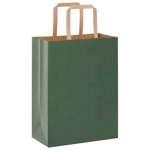 vidaXL Papiertragetaschen 50 Stk., Papiertüten mit Henkeln, Kraftpapiertüten, Geschenktüten für Einkaufen Hochzeiten Verpackungen Partys Geburtstag Weihnachten, Grün 21x11x28cm vidaXL Papiertragetaschen 50 Stk., Papiertüten mit Henkeln, Kraftpapiertüten, Geschenktüten für Einkaufen Hochzeiten Verpackungen Partys Geburtstag Weihnachten, Grün 21x11x28cm von vidaXL