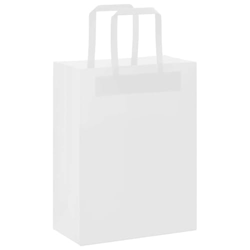 vidaXL Papiertragetaschen 50 Stk., Papiertüten mit Henkeln, Kraftpapiertüten, Geschenktüten für Einkaufen Hochzeiten Verpackungen Partys Geburtstag Weihnachten, Weiß 21x11x28cm vidaXL Papiertragetaschen 50 Stk., Papiertüten mit Henkeln, Kraftpapiertüten, Geschenktüten für Einkaufen Hochzeiten Verpackungen Partys Geburtstag Weihnachten, Weiß 21x11x28cm von vidaXL