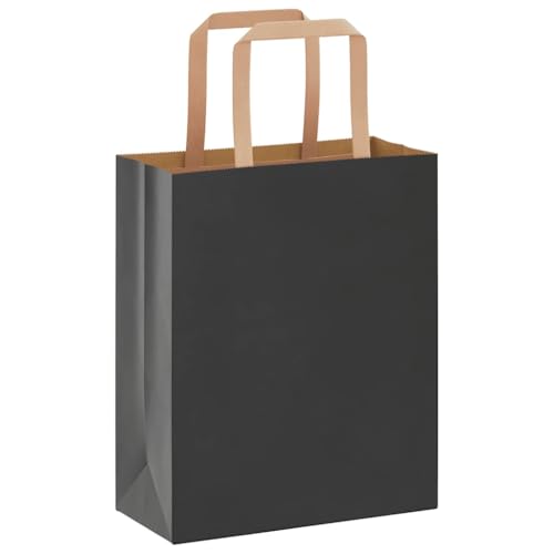 vidaXL Papiertragetaschen 50 Stk., Papiertüten mit Henkeln, Papiertüten, Geschenktüten für Einkaufen Hochzeiten Verpackungen Partys Geburtstag Weihnachten, Schwarz 18x8x22cm vidaXL Papiertragetaschen 50 Stk., Papiertüten mit Henkeln, Papiertüten, Geschenktüten für Einkaufen Hochzeiten Verpackungen Partys Geburtstag Weihnachten, Schwarz 18x8x22cm von vidaXL