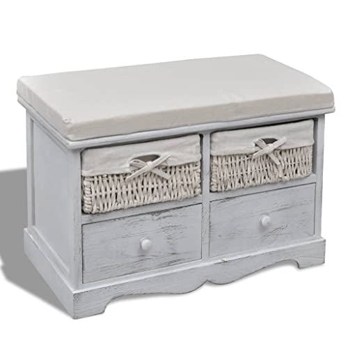 vidaXL Paulownia Holz Sitzbank mit Stauraum Bank Kommode Schrank Truhenbank vidaXL Paulownia Holz Sitzbank mit Stauraum Bank Kommode Schrank Truhenbank von vidaXL